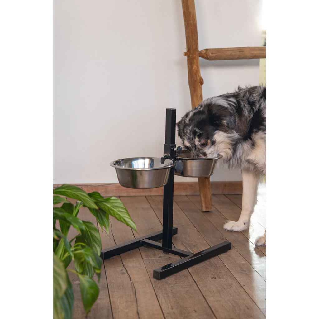 Beeztees Paslanmaz Çelik Ayaklı Köpek İkili Mama Su Kabı 2x2,5lt