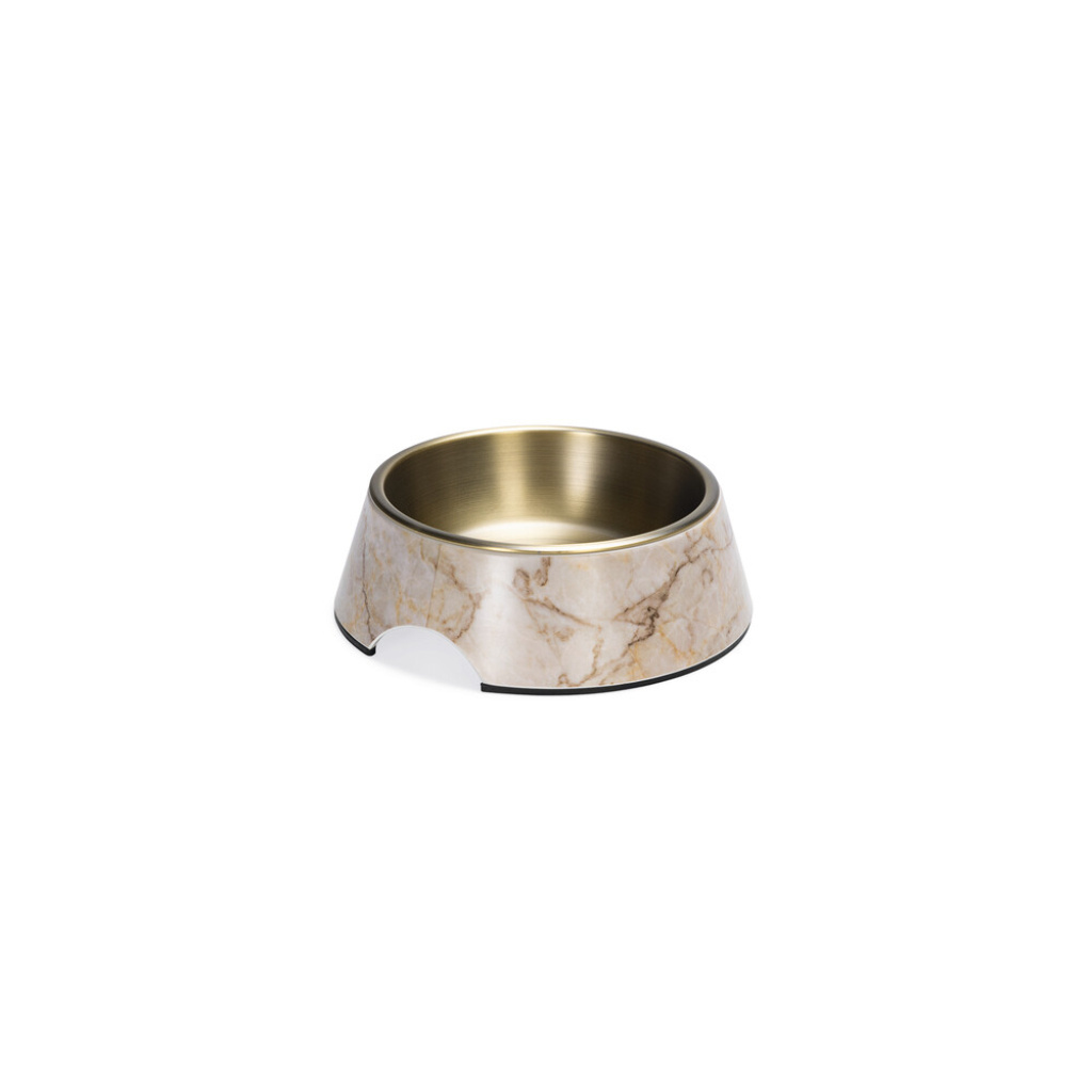 Beeztees Dbl Meis Paslanmaz Çelik Köpek Mama Su Kabı 350ml (Sarı)