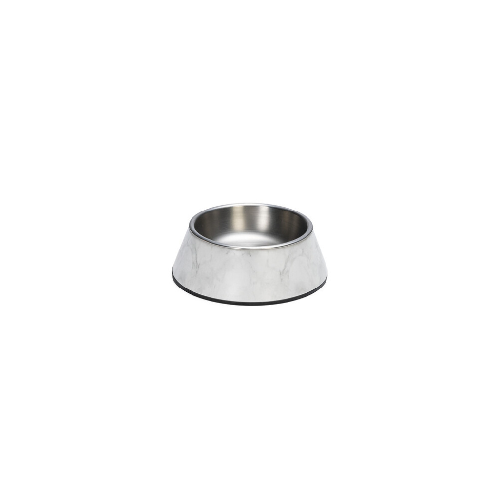 Beeztees Dbl Meis Paslanmaz Çelik Köpek Mama Su Kabı 160ml (Beyaz)