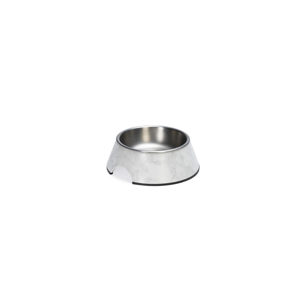 Beeztees Dbl Meis Paslanmaz Çelik Köpek Mama Su Kabı 160ml (Beyaz)