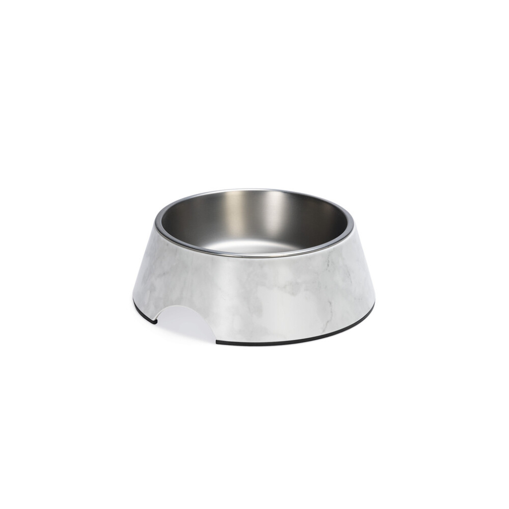 Beeztees Dbl Meis Paslanmaz Çelik Köpek Mama Su Kabı 700ml (Beyaz)