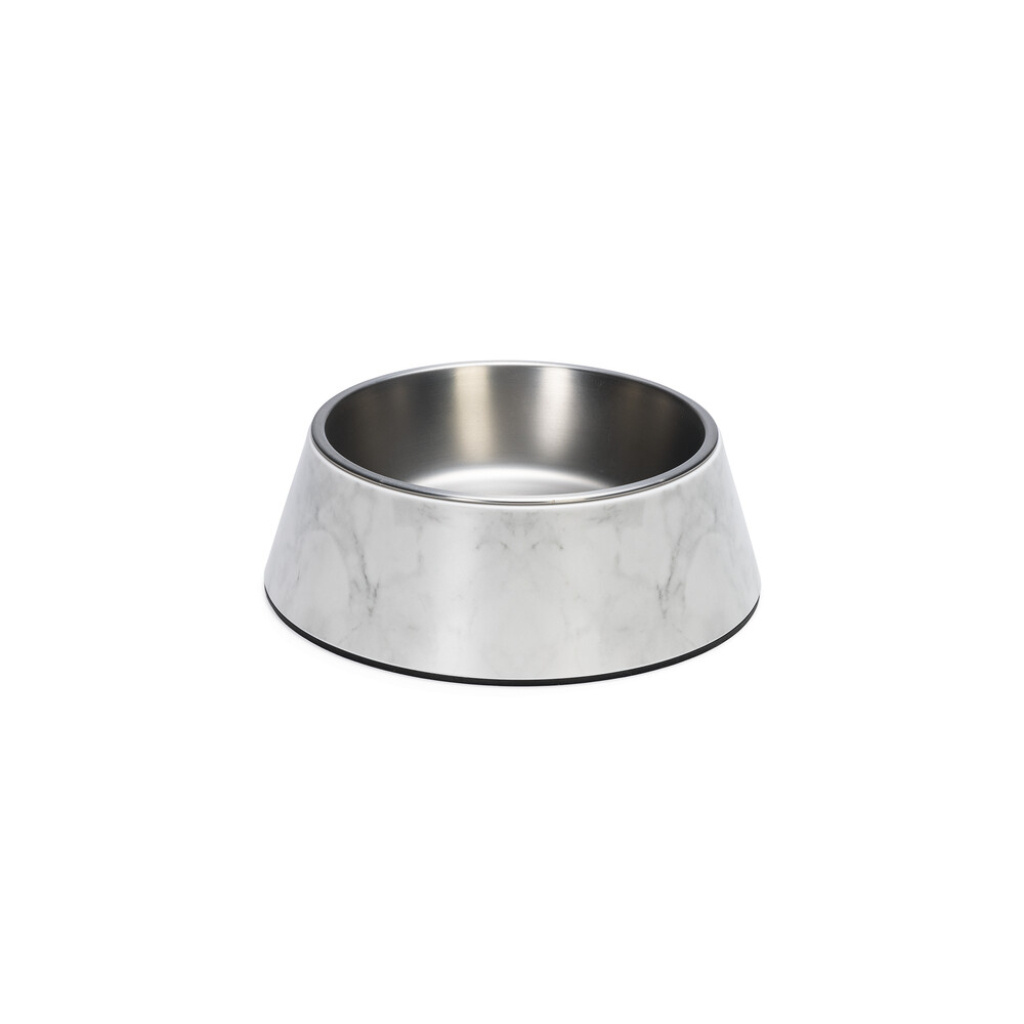 Beeztees Dbl Meis Paslanmaz Çelik Köpek Mama Su Kabı 700ml (Beyaz)