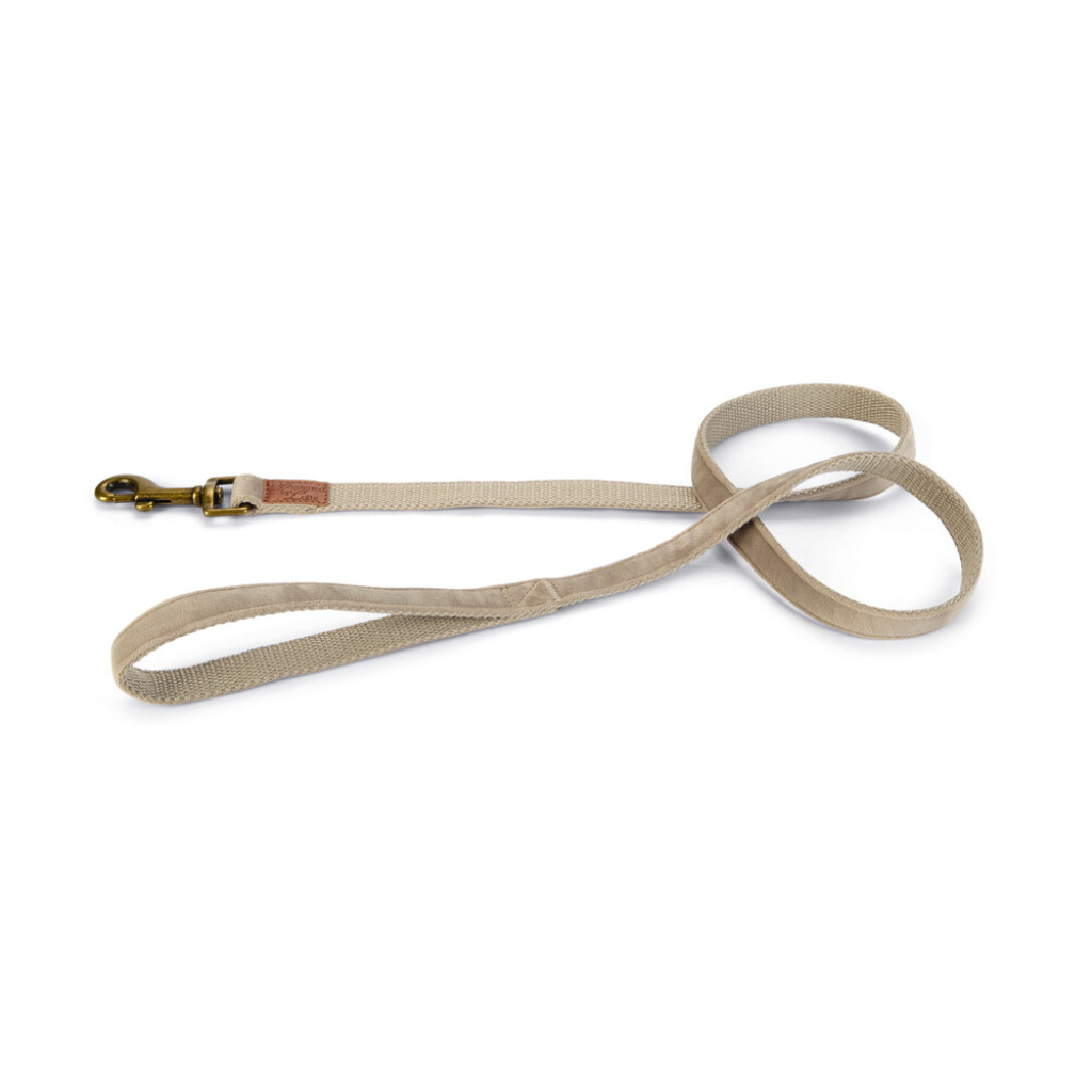 Beeztees Dbl Velura Kadife Köpek Gezdirme Kayışı 120cm (Gri)