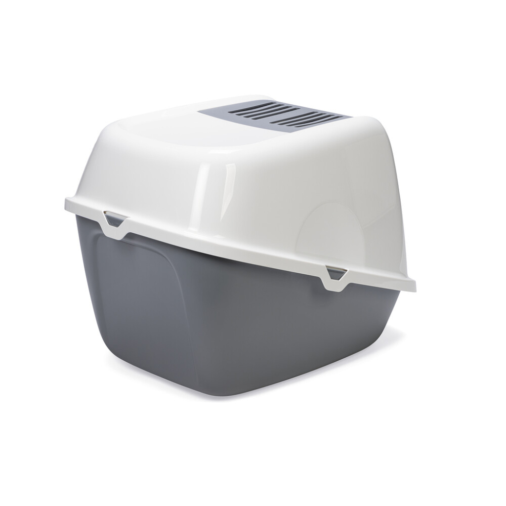 Beeztees Koku Filtreli Kapalı Kedi Tuvaleti 75,5x56x55,5cm (Gri)