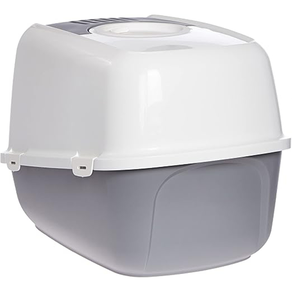 Beeztees Jumbo Koku Filtreli Kapalı Kedi Tuvaleti 66x48x46cm (Beyaz)