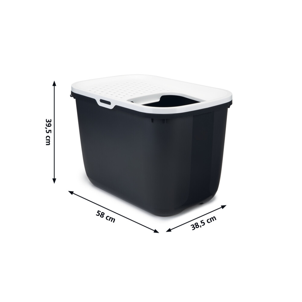 Beeztees Kapalı ve Derin Kedi Tuvaleti 58x38,5x39,5cm (Gri)