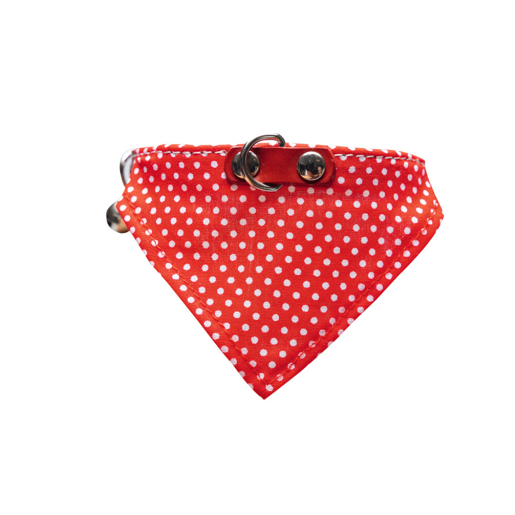 Beeztees Zilli Bandanalı Kedi Boyun Tasması 24-29cm (Kırmızı)