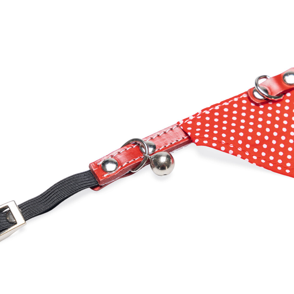 Beeztees Zilli Bandanalı Kedi Boyun Tasması 24-29cm (Kırmızı)