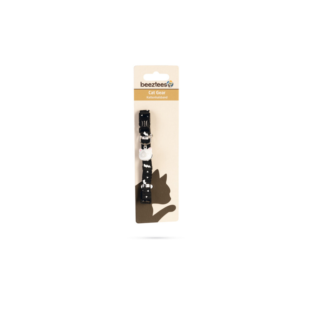 Beeztees Thunder Zilli Kedi Boyun Tasması 20-30cm (Siyah)