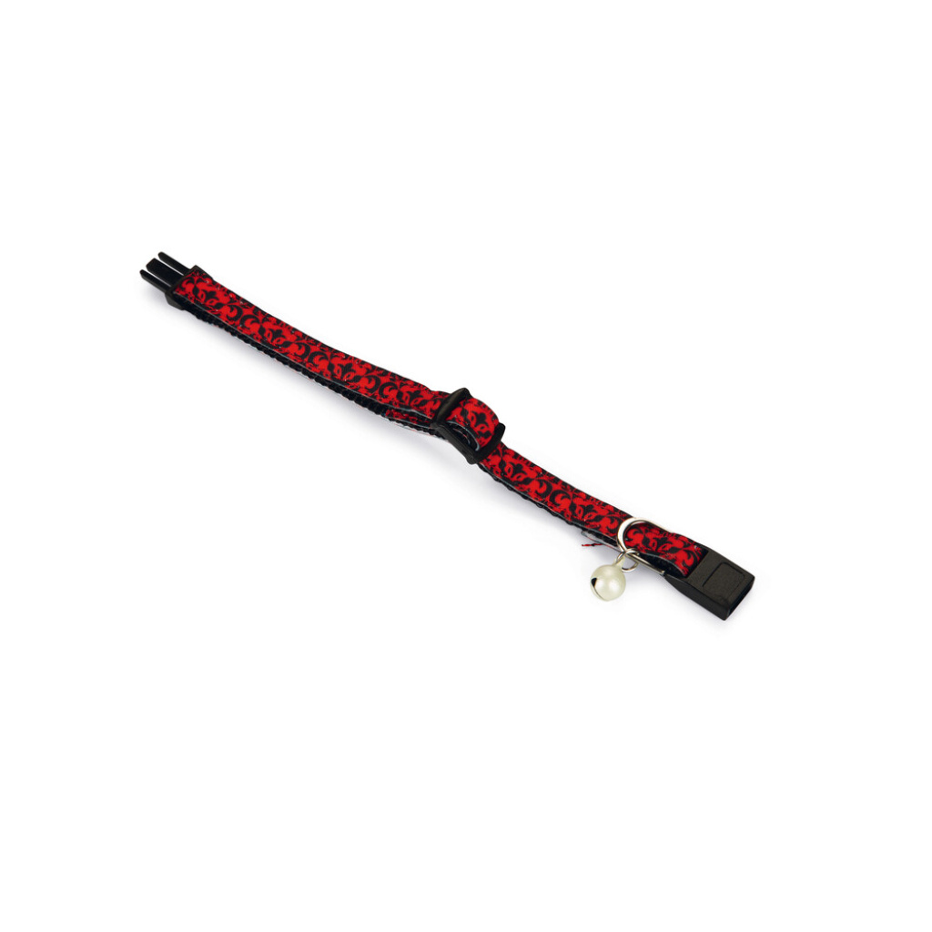 Beeztees Mystic Zilli Yavru Kedi Boyun Tasması 16-23cm (Kırmızı)