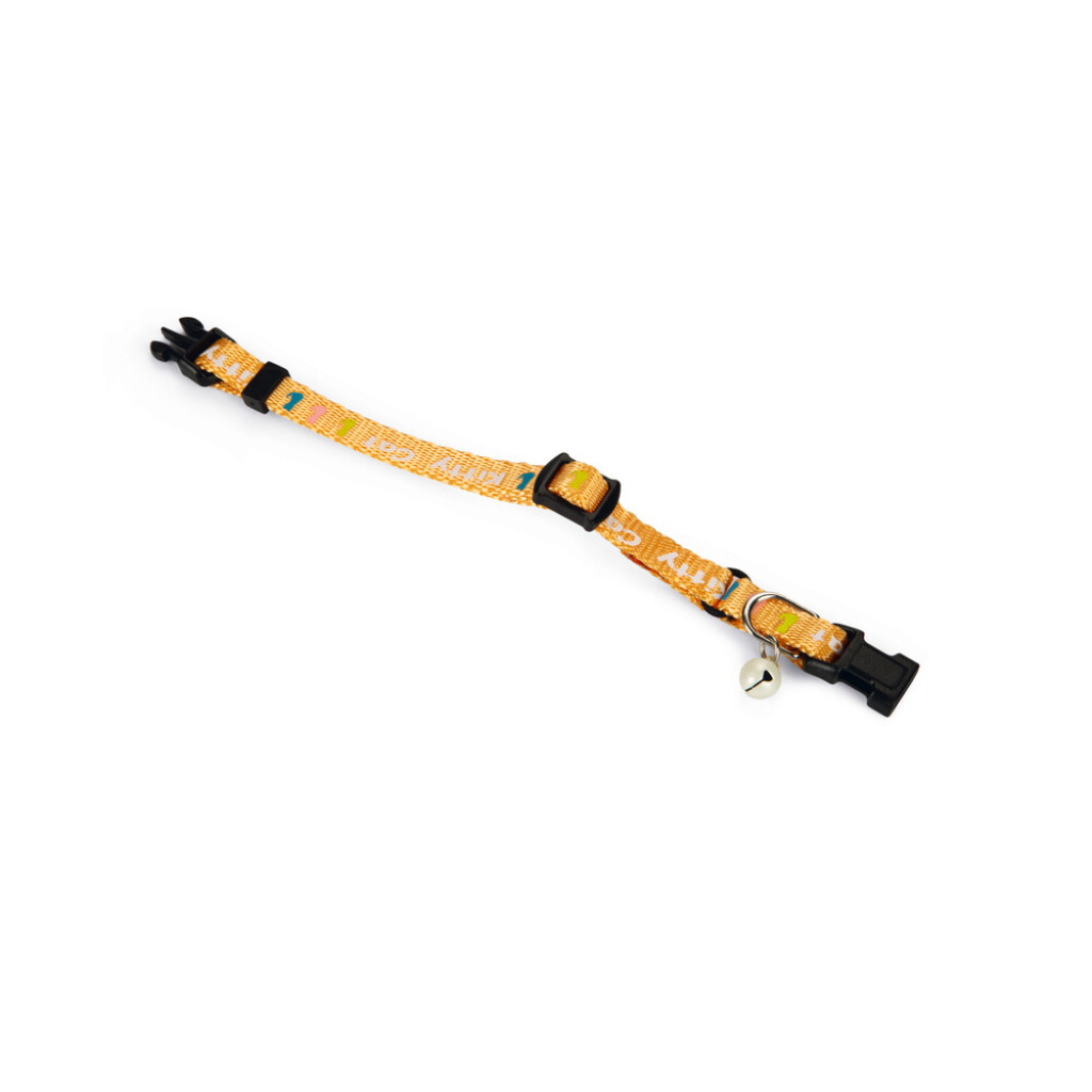 Beeztees Kitty Zilli Yavru Kedi Boyun Tasması 17,5-23cm (Sarı)