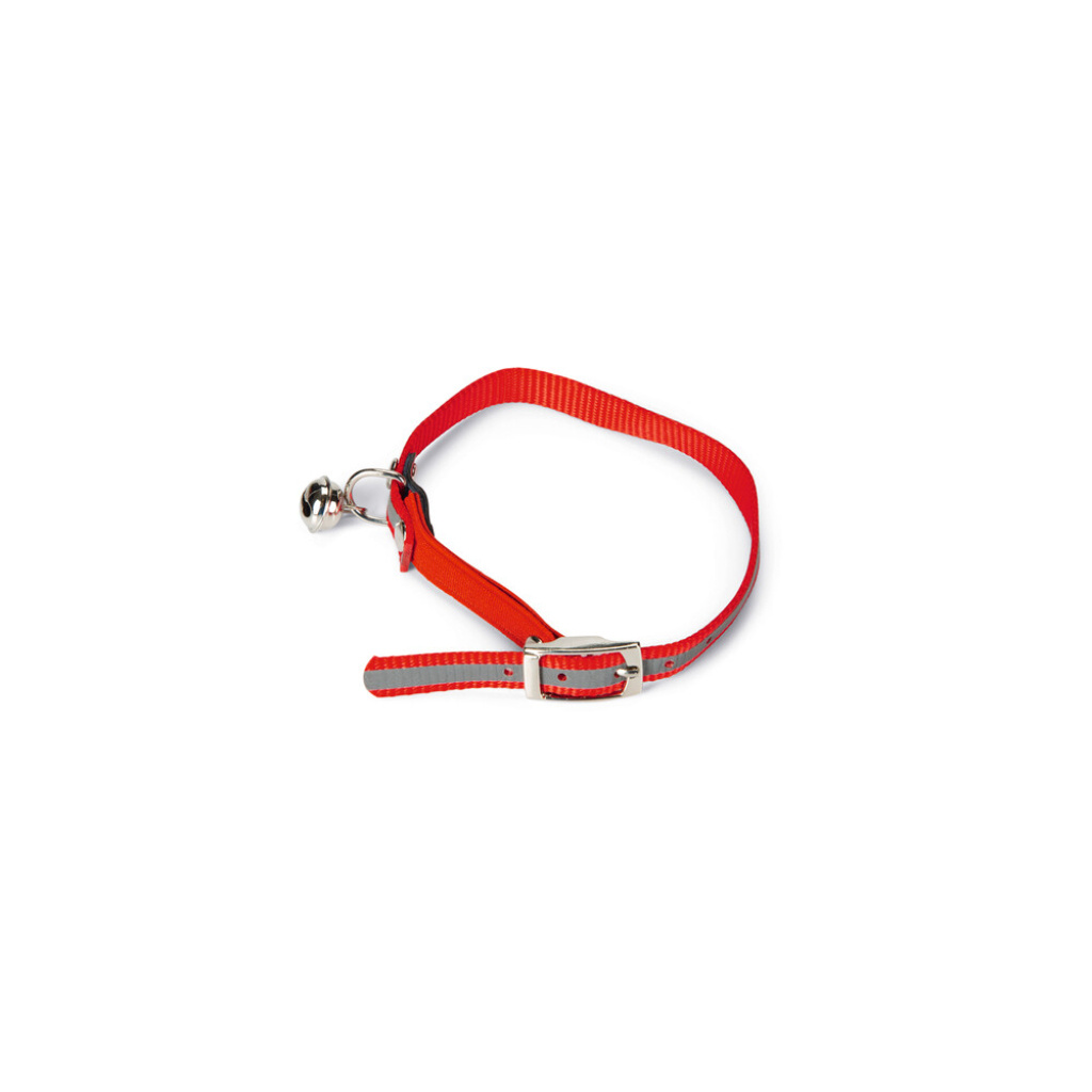 Beeztees Fosforlu Kedi Boyun Tasması 24,5-29,5cm (Kırmızı)