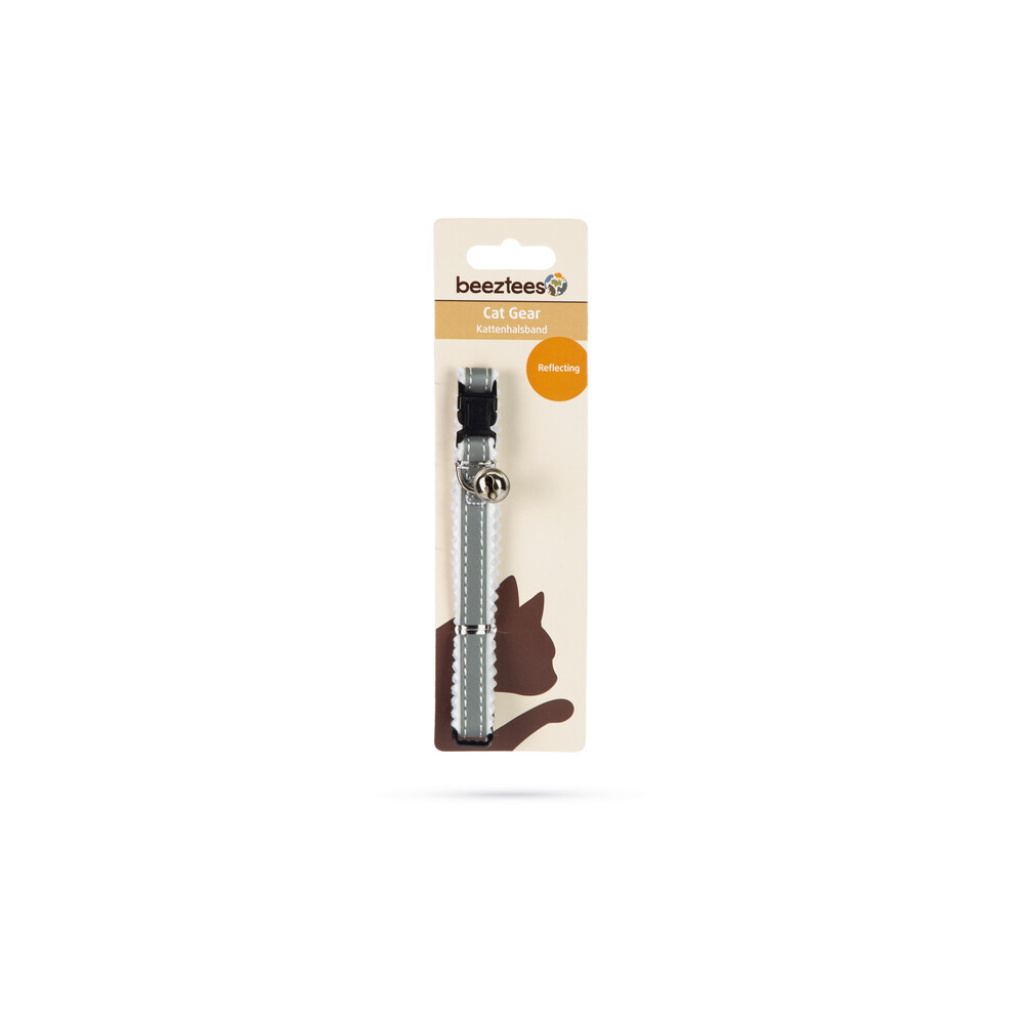 Beeztees Fosforlu Kedi Boyun Tasması 24,5-29,5cm (Gri)
