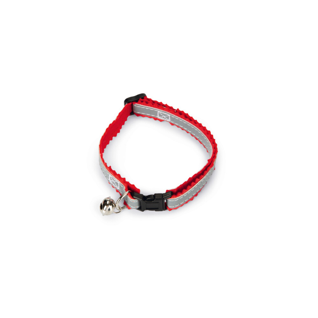 Beeztees Fosforlu Kedi Boyun Tasması 24,5-29,5cm (Kırmızı)