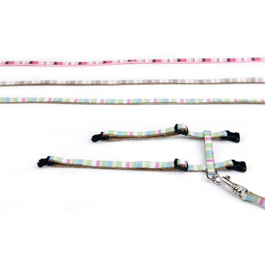 Beeztees Joy Yavru Kedi Göğüs Tasması ve Gezdirme Kayışı 120cm (Pembe)