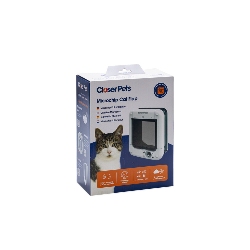 Beeztees Catmate Mikroçip ve Magnet Girişli Çift Yönlü İki Fonksiyonlu Kedi Kapısı 24,5x19x10cm