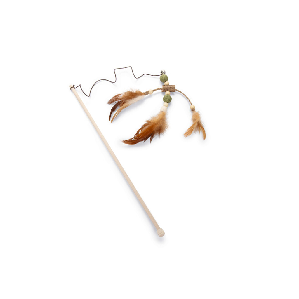 Beeztees Tüylü Matatabi ve Kedi Otu Topu Uçlu Kedi Oltası 40cm