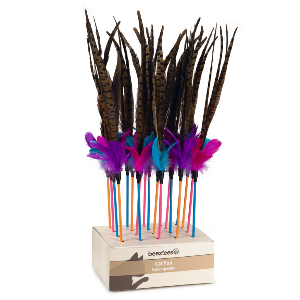 Beeztees Tickler Tüylü Uçlu Kedi Oltası 30x10x3cm
