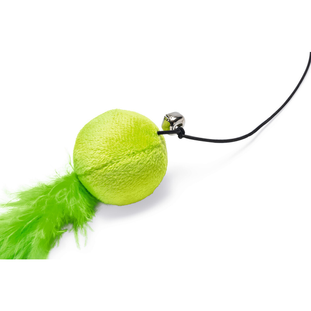 Beeztees Peluş Top ve Kuyruklu Zilli Kedi Oltası 45cm
