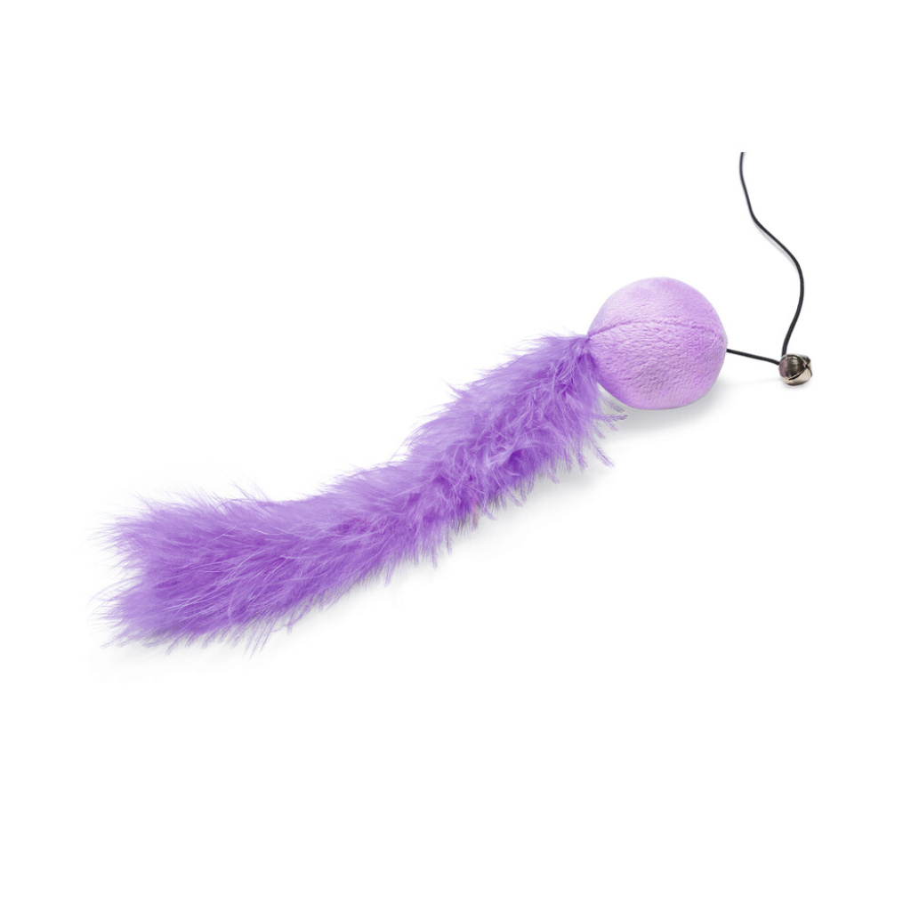 Beeztees Peluş Top ve Kuyruklu Zilli Kedi Oltası 45cm