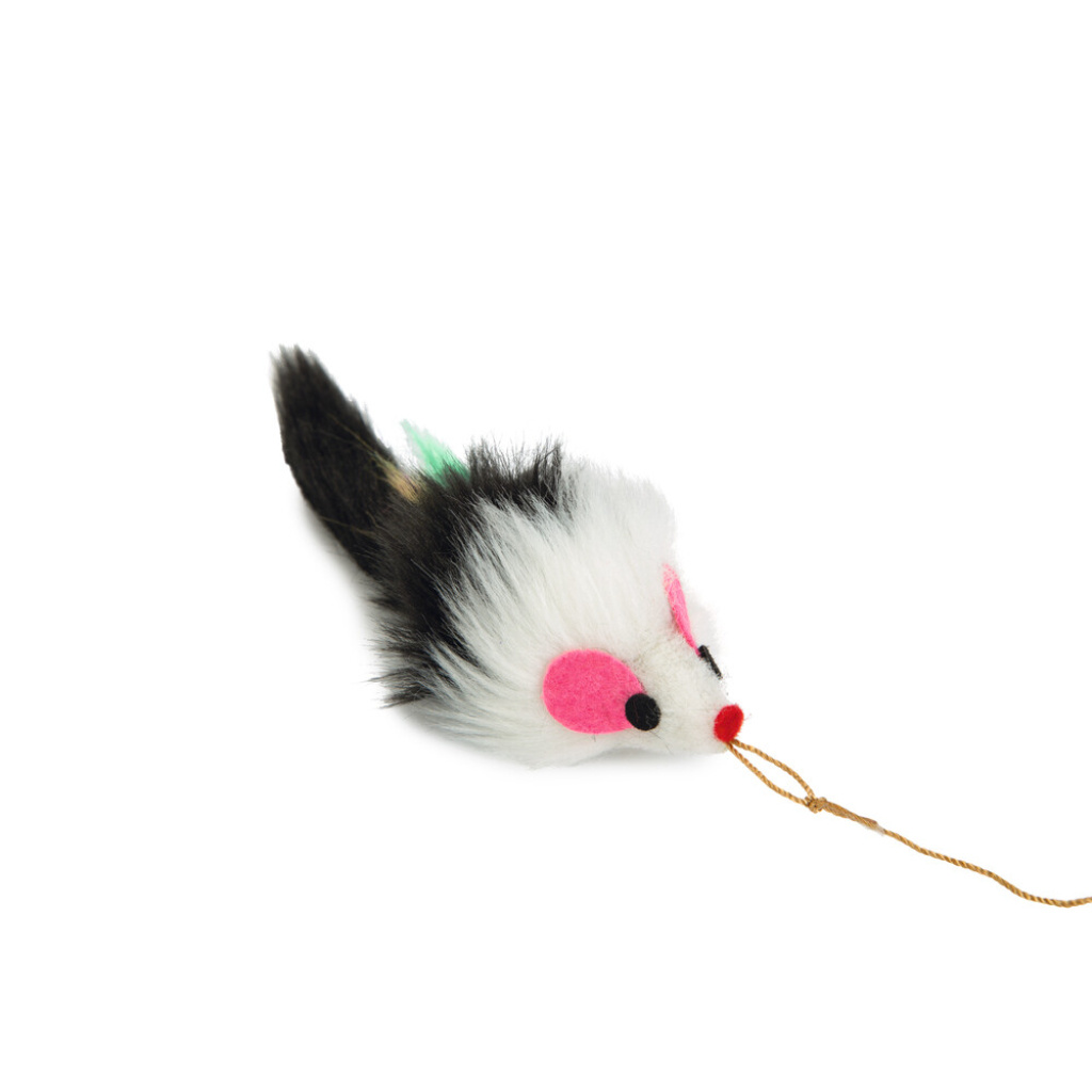 Beeztees Peluş Fare Uçlu Dayanıklı İpli Kedi Oltası 50cm