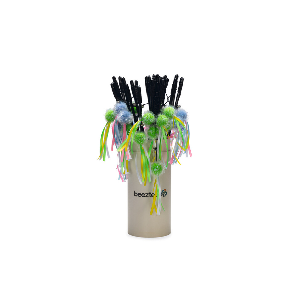 Beeztees Tüylü Top ve Kurdelalar Zilli Kedi Oltası 47cm