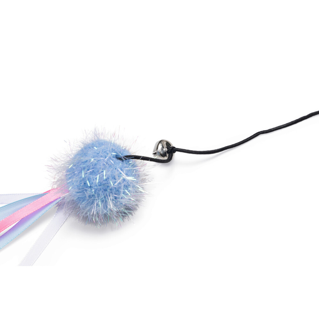 Beeztees Tüylü Top ve Kurdelalar Zilli Kedi Oltası 47cm
