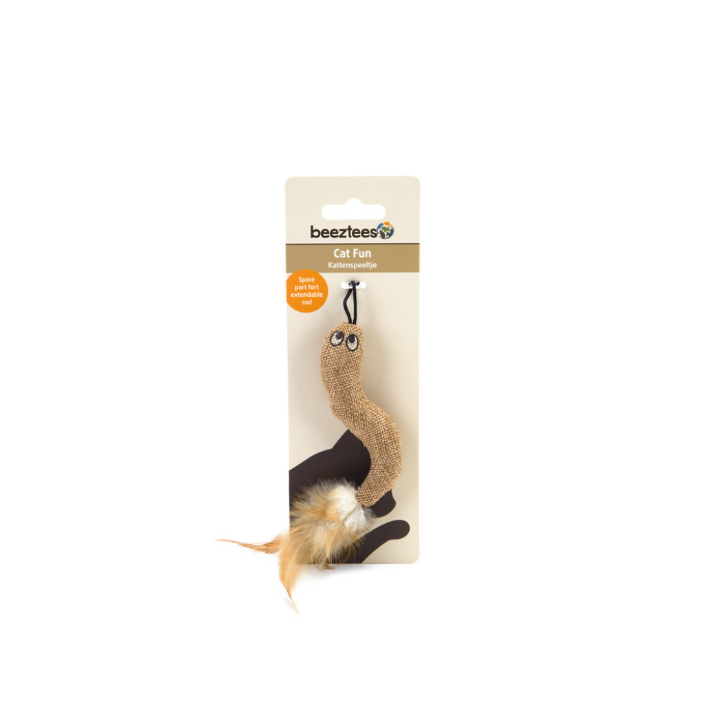 Beeztees Twisty Sisal ve Tüylü Kedi Oltası Oyuncağı 18cm