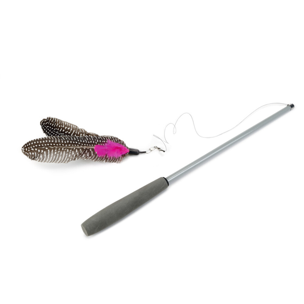 Beeztees Teleskopik Saplı Tüylü Olta Kedi Oyuncağı 40-112cm