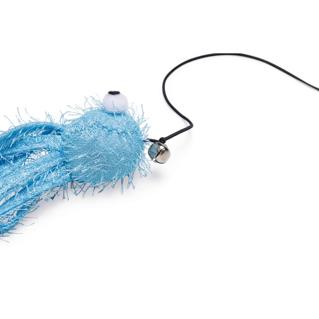 Beeztees Zilli Peluş Ahtapot Olta Kedi Oyuncağı 48cm (Karışık Renkli)