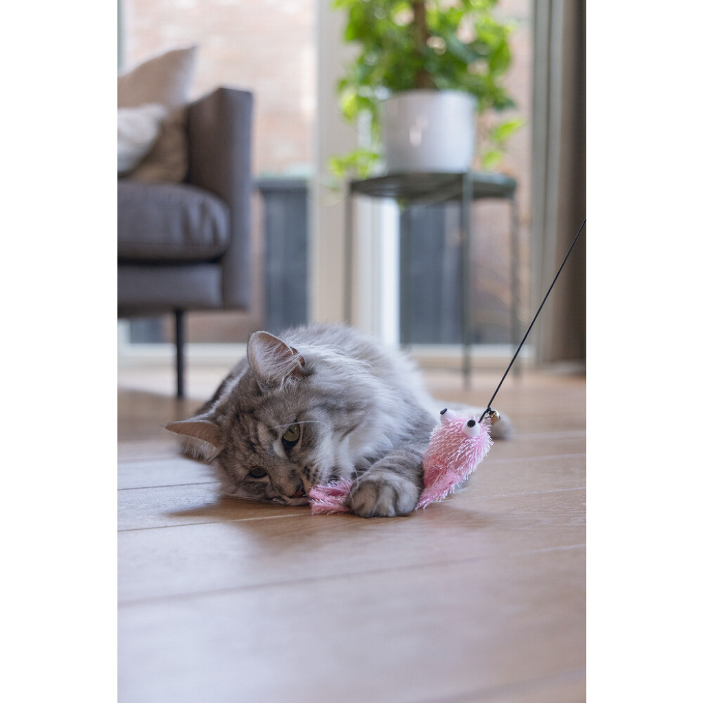 Beeztees Zilli Peluş Ahtapot Olta Kedi Oyuncağı 48cm (Karışık Renkli)