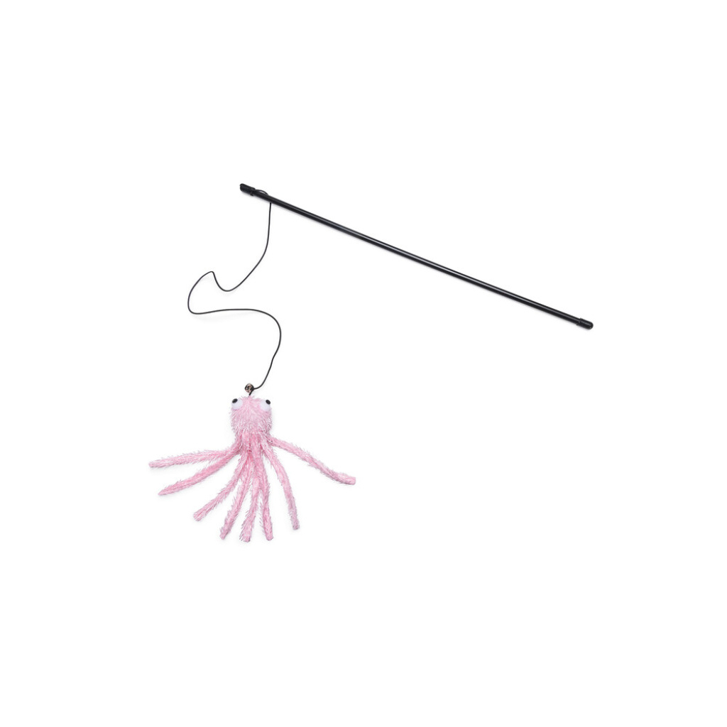 Beeztees Zilli Peluş Ahtapot Olta Kedi Oyuncağı 48cm (Karışık Renkli)