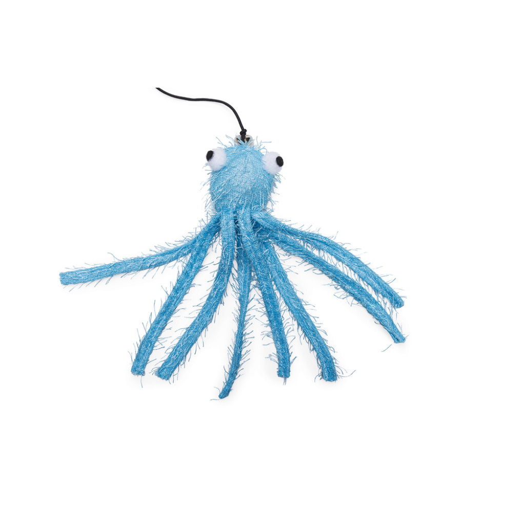 Beeztees Zilli Peluş Ahtapot Olta Kedi Oyuncağı 48cm (Karışık Renkli)