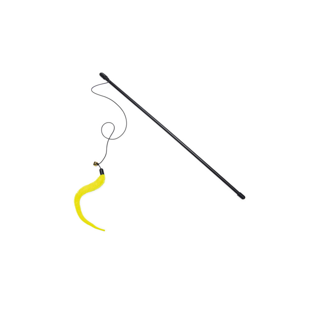 Beeztees Zilli Peluş Tırtıl Olta Kedi Oyuncağı 48cm (Karışık Renkli)