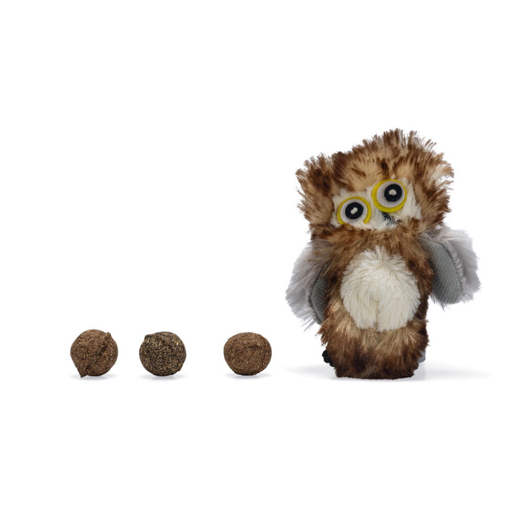 Beeztees Kediotu Toplu Peluş Baykuş Kedi Oyuncağı 9,5cm