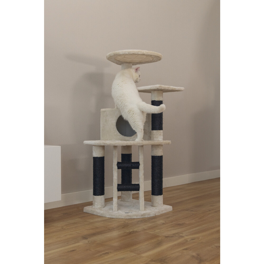 Beeztees Dominja Kedi Tırmalama ve Oyun Evi 50x50x123cm (Beyaz)