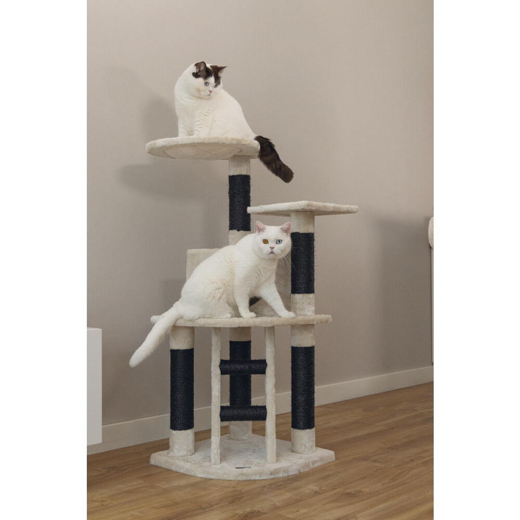 Beeztees Dominja Kedi Tırmalama ve Oyun Evi 50x50x123cm (Beyaz)