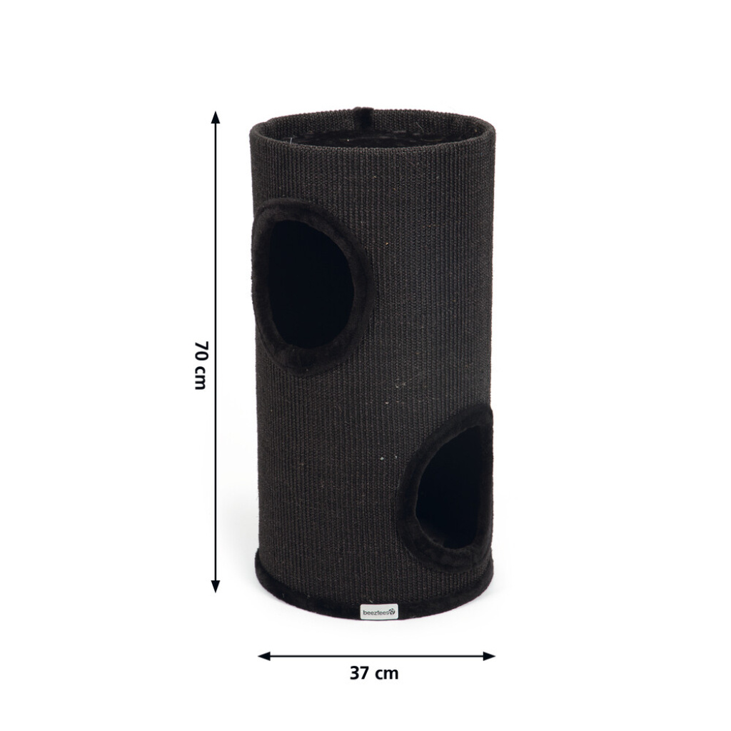 Beeztees Stina Kedi Tırmalama ve Oyun Evi 37x70cm (Siyah)