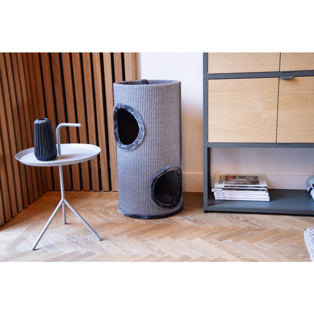 Beeztees Stina Kedi Tırmalama ve Oyun Evi 37x70cm (Gri)