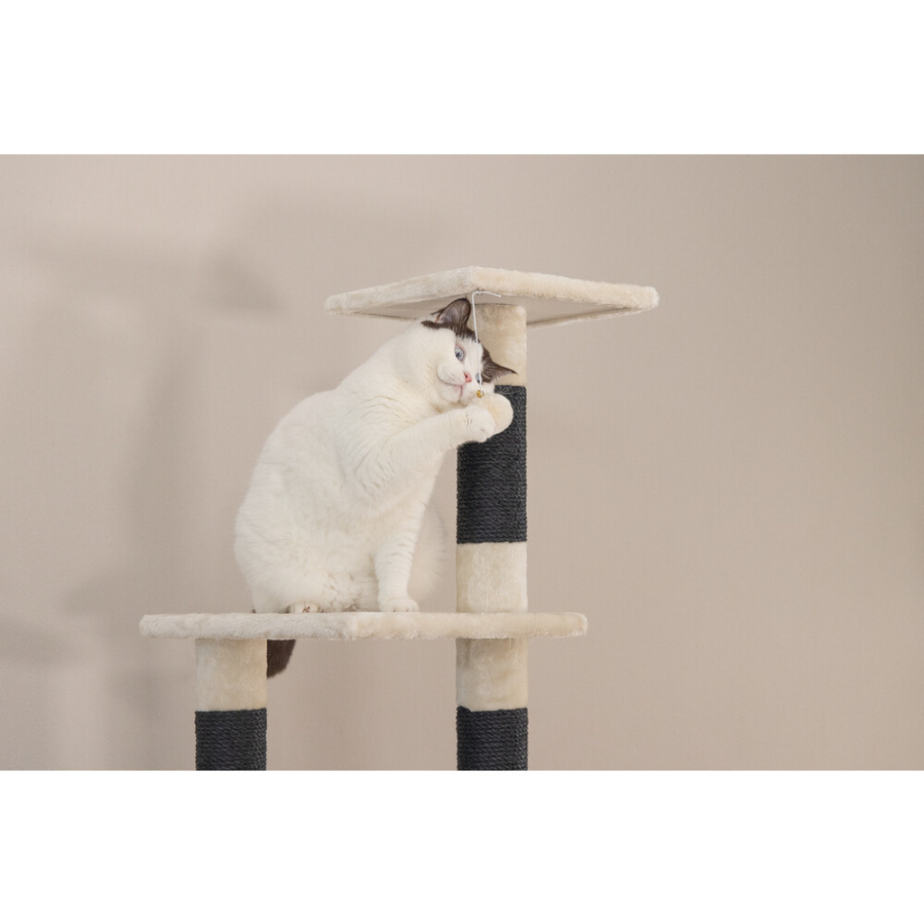 Beeztees Figado Kedi Köşe Tırmalama ve Oyun Evi 40x40x135cm (Krem)
