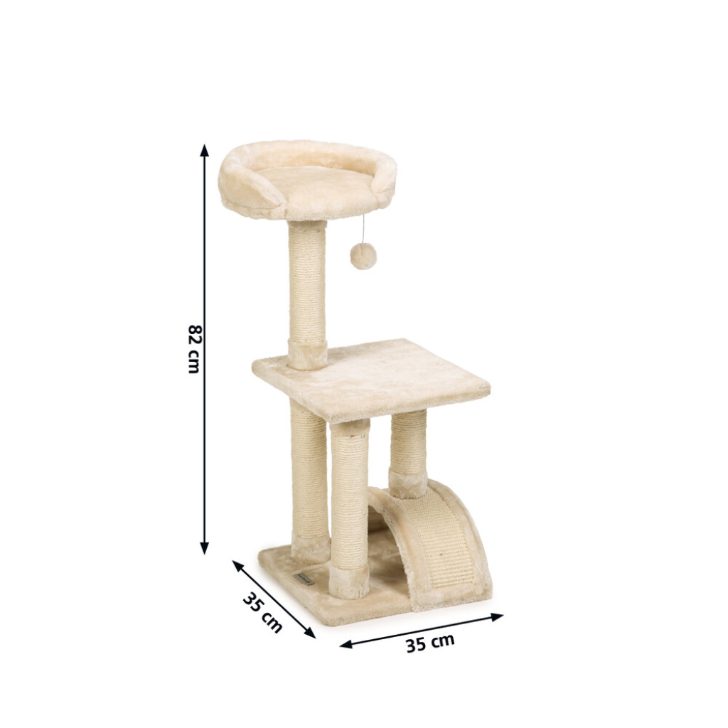 Beeztees Tanica Kedi Tırmalama Tahtası 35x35x82cm (Krem)