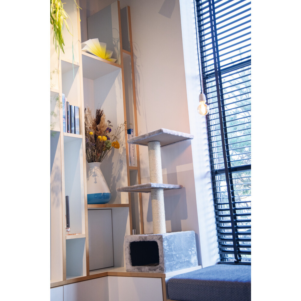 Beeztees Dora Kedi Tırmalama Tahtası 38x38x91cm (Gri)