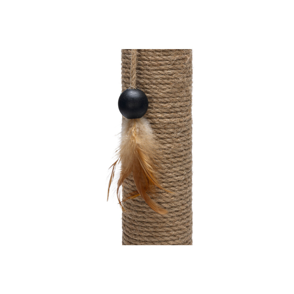 Beeztees Dbl Zavi Kedi Tırmalama Tahtası ve Oyuncağı 39,5x39,5x62cm (Kahverengi)