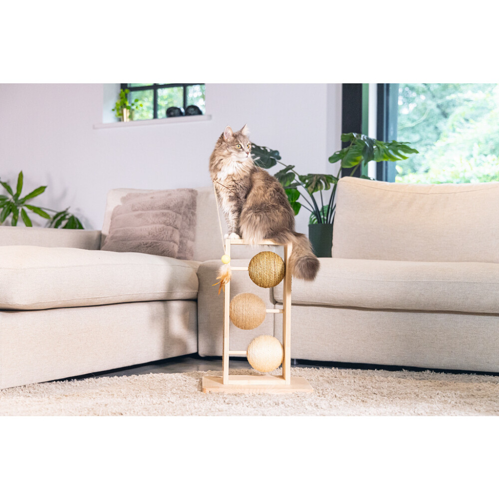 Beeztees Dbl Lomax Kedi Tırmalama Tahtası ve Oyuncağı 34,5x29,5x50cm