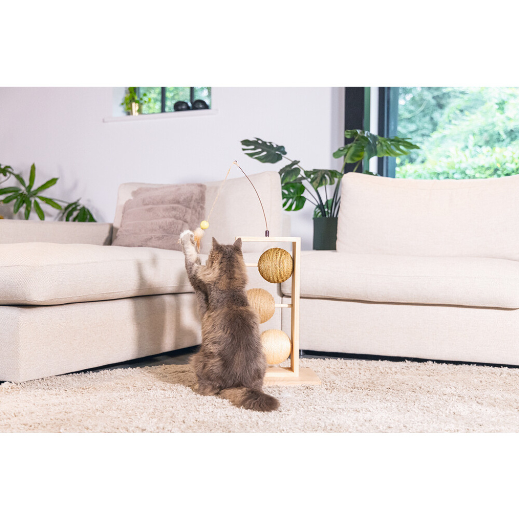 Beeztees Dbl Lomax Kedi Tırmalama Tahtası ve Oyuncağı 34,5x29,5x50cm