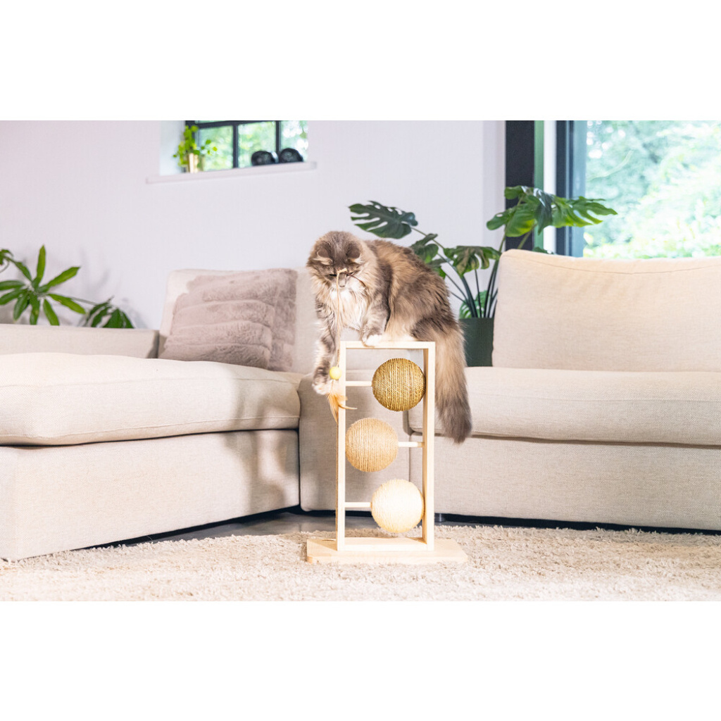 Beeztees Dbl Lomax Kedi Tırmalama Tahtası ve Oyuncağı 34,5x29,5x50cm