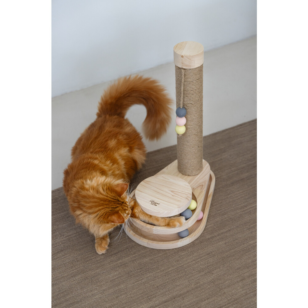 Beeztees Dbl Inez Kedi Tırmalama Tahtası ve Oyuncağı 38x24,5x47,5cm