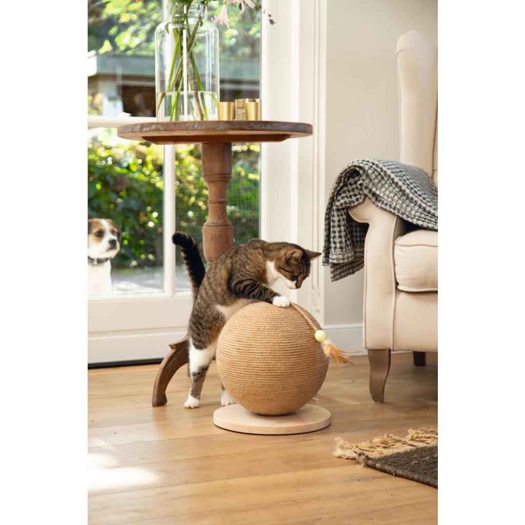 Beeztees Dbl Balty Kedi Tırmalama Tahtası ve Oyuncağı 30x30x31,5cm