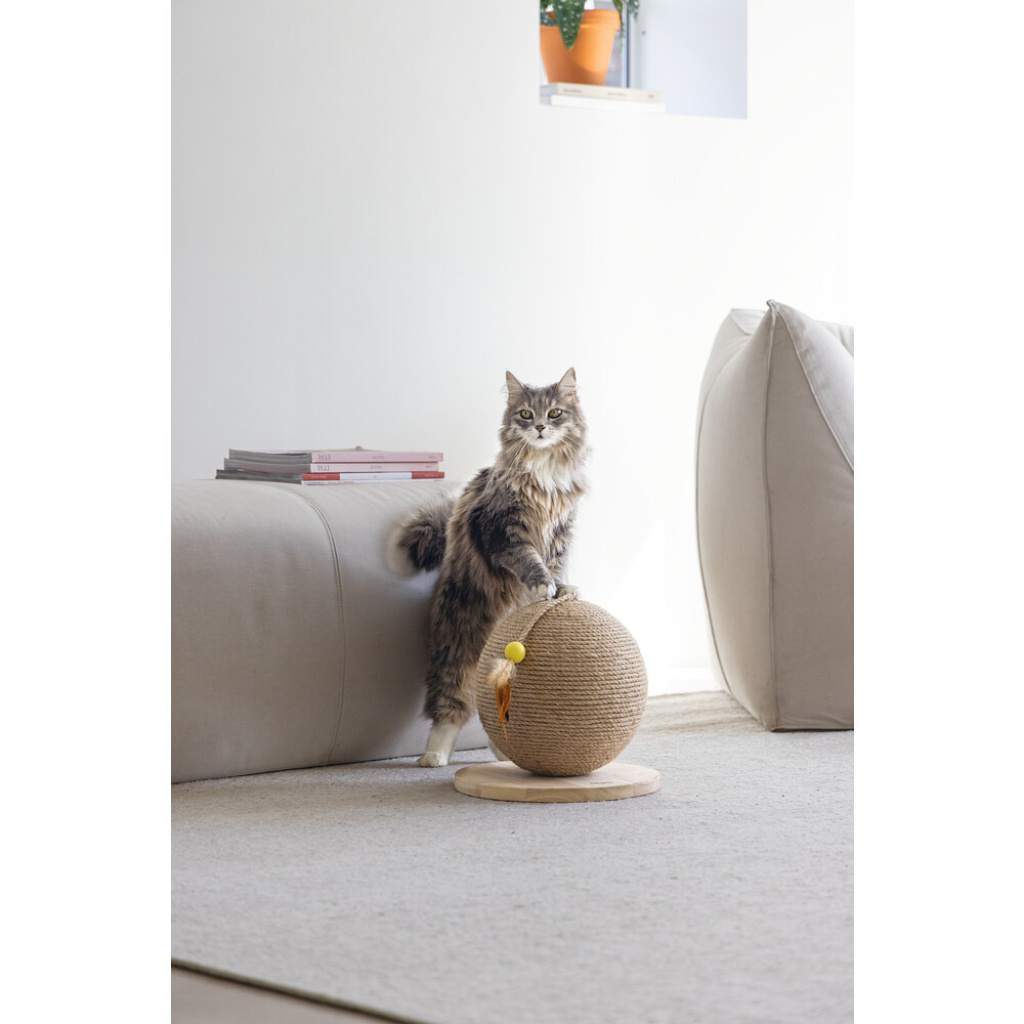 Beeztees Dbl Balty Kedi Tırmalama Tahtası ve Oyuncağı 30x30x31,5cm