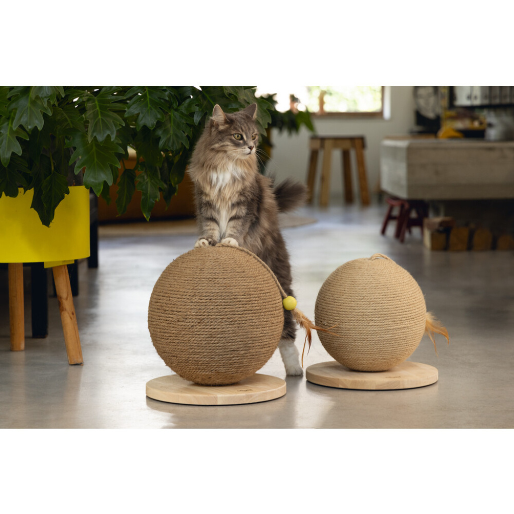 Beeztees Dbl Balty Kedi Tırmalama Tahtası ve Oyuncağı 30x30x31,5cm